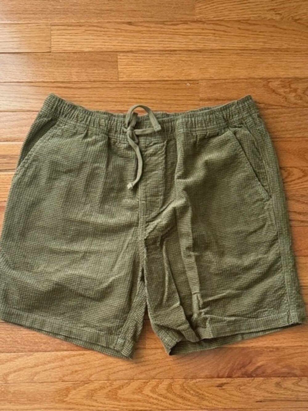 Katin Men's Olive Green Waffle Drawstring Shorts